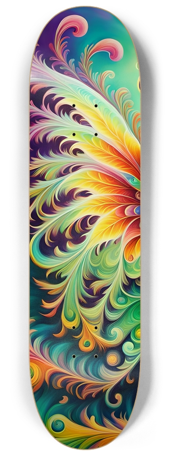 Psychedelic Airbrush Bird 0003 #1 8-1/4 Skateboard Deck