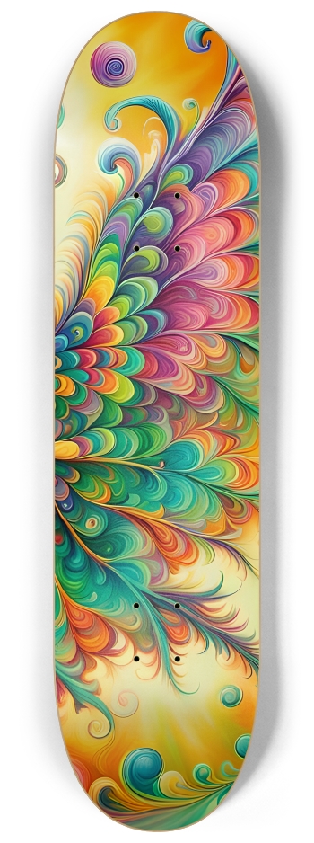Psychedelic Airbrush Bird 0003 #3 8-1/4 Skateboard Deck