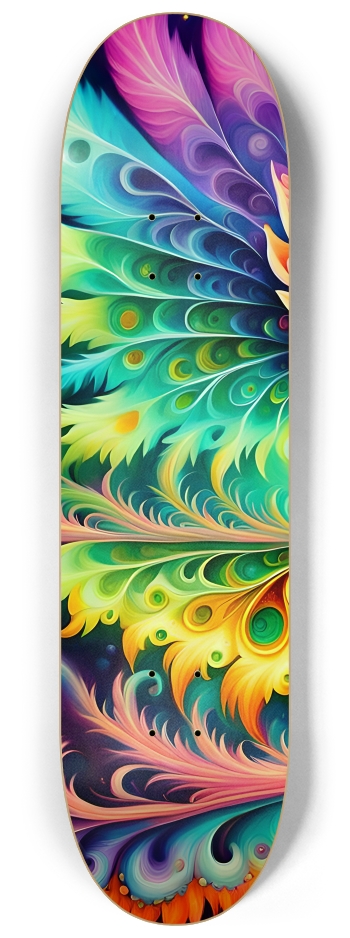 Psychedelic Airbrush Bird 0001 #1 8-1/4 Skateboard Deck