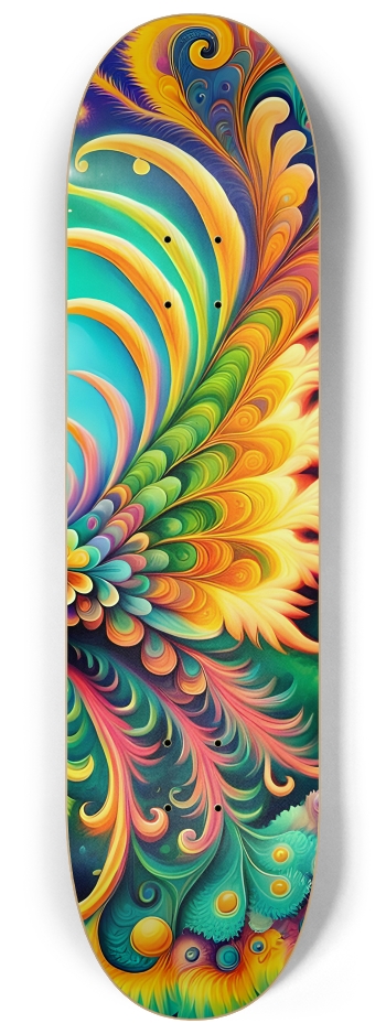 Psychedelic Airbrush Bird 0001 #3 8-1/4 Skateboard Deck