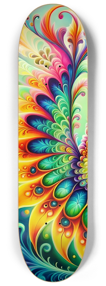 Psychedelic Airbrush Bird 0002 #1 8-1/4 Skateboard Deck
