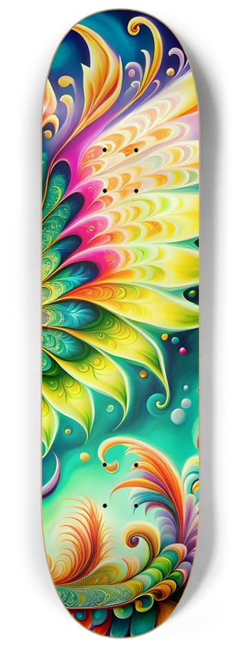 Psychedelic Airbrush Bird 0002 #3 8-1/4 Skateboard Deck
