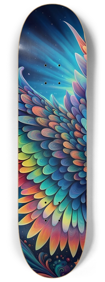 Psychedelic Airbrush Bird 0004 #2 8-1/4 Skateboard Deck