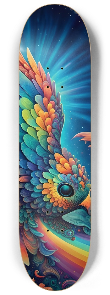 Psychedelic Airbrush Bird 0004 #3 8-1/4 Skateboard Deck