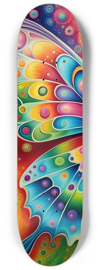 Psychedelic Airbrush Butterfly 0001 #1 8-1/4 Skateboard Deck