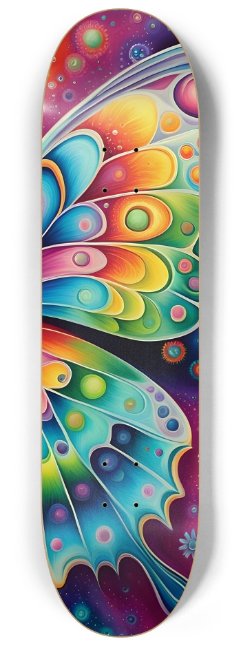 Psychedelic Airbrush Butterfly 0001 #3 8-1/4 Skateboard Deck