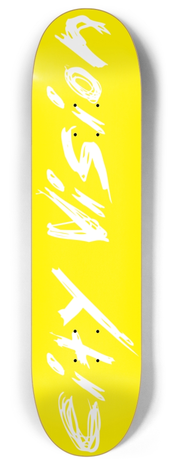Yellow and White Name 8.00 8 Inch Skateboard Deck