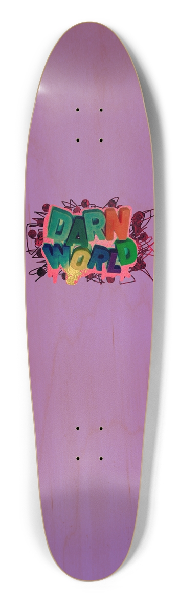 DARN WORLD grape wood 9.125” Longboard Longboard Shape