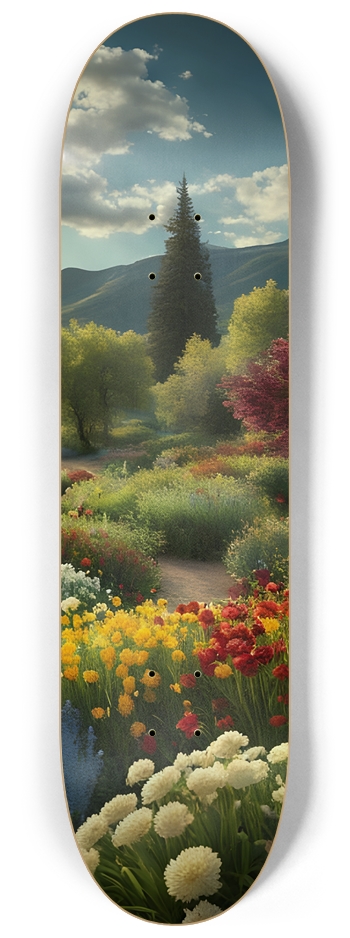 A Colorful Field Of Flowers 0001 8-1/4 Skateboard Deck