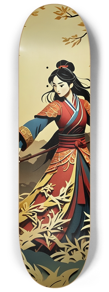 Asian Papercraft Scene 0002 8-1/4 Skateboard Deck