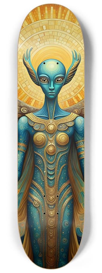Elegant Winged Alien 0001 8-1/4 Skateboard Deck
