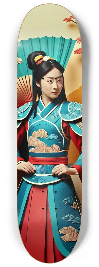 Asian Papercraft Scene 0003 8-1/4 Skateboard Deck