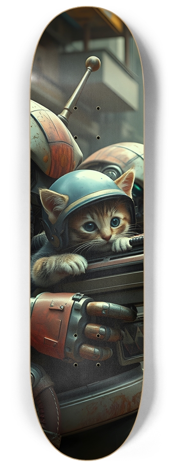 Battle Slug with Mittens the Kitten 0001 8-1/4 Skateboard Deck