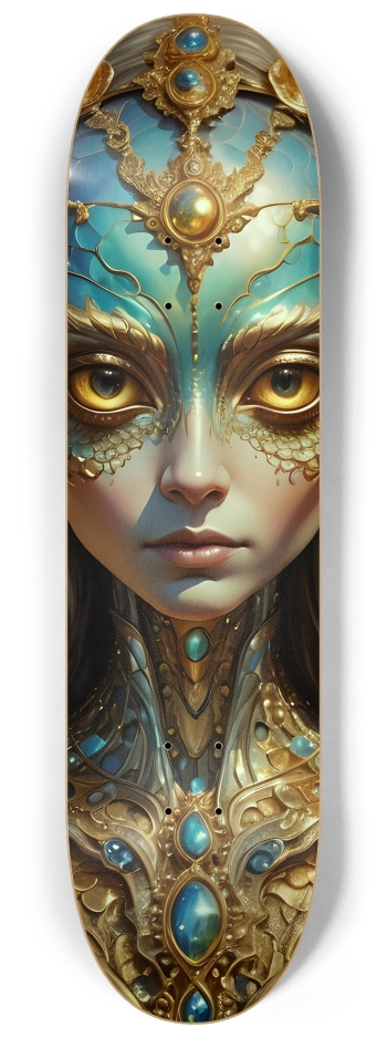 Elegant Winged Alien 0002 #2 8-1/4 Skateboard Deck