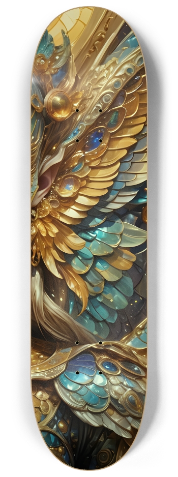 Elegant Winged Alien 0002 #3 8-1/4 Skateboard Deck