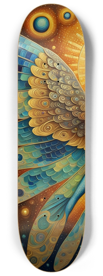 Elegant Winged Alien 0001 #1 8-1/4 Skateboard Deck