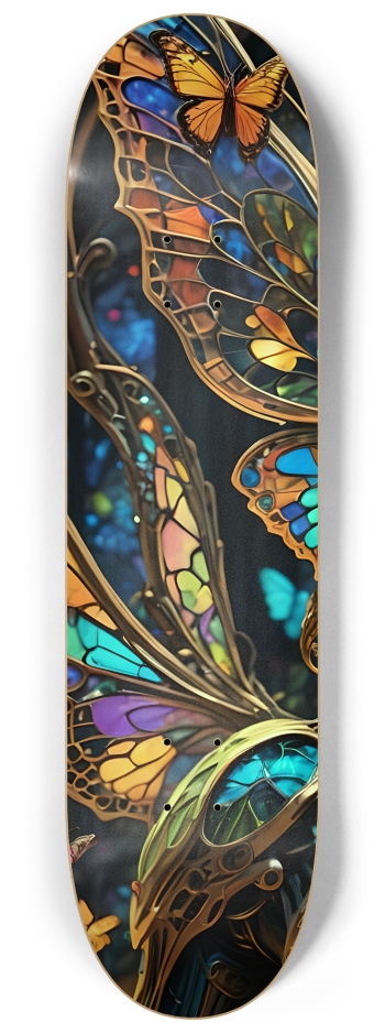 Neon Psychedelic Stained-Glass Creature +  Butterflies 002 #1