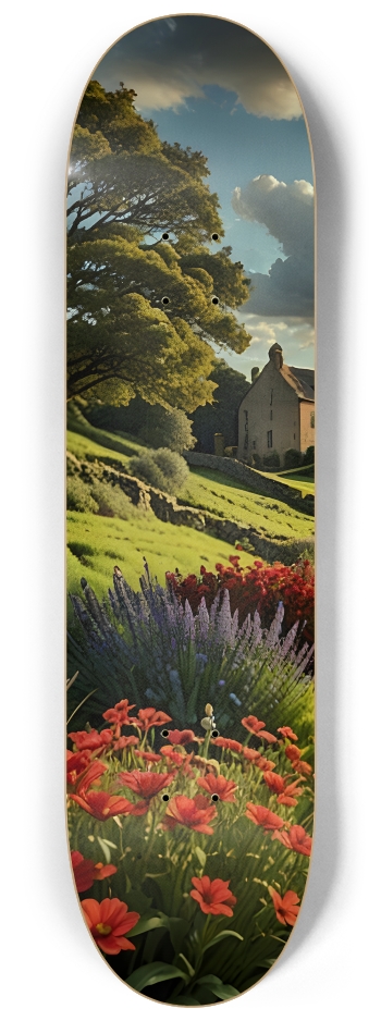 A Colorful Field Of Flowers 0002 #1 8-1/4 Skateboard Deck