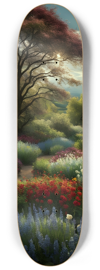 A Colorful Field Of Flowers 0001 #1 8-1/4 Skateboard Deck