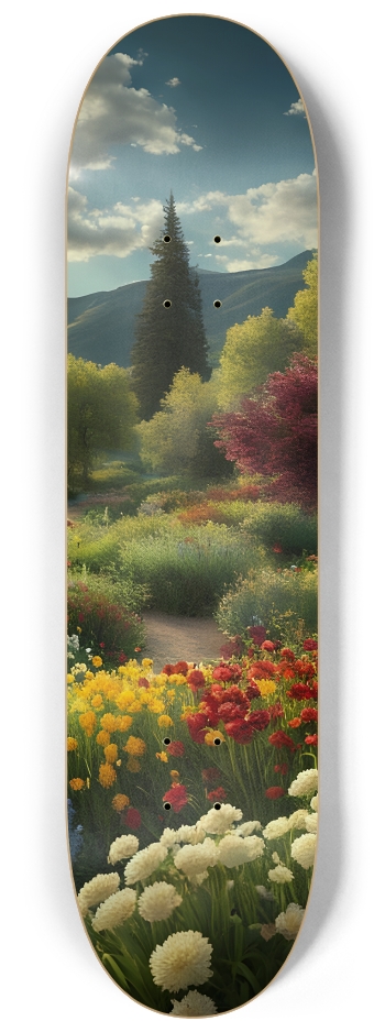 A Colorful Field Of Flowers 0001 #3 8-1/4 Skateboard Deck
