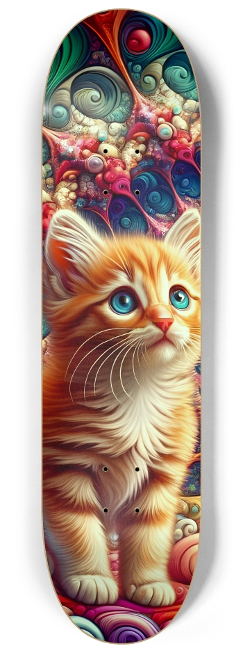 Psychedelic Airbrush Stained-Glass Mandelbrot Fractal Kitten 0001 #1