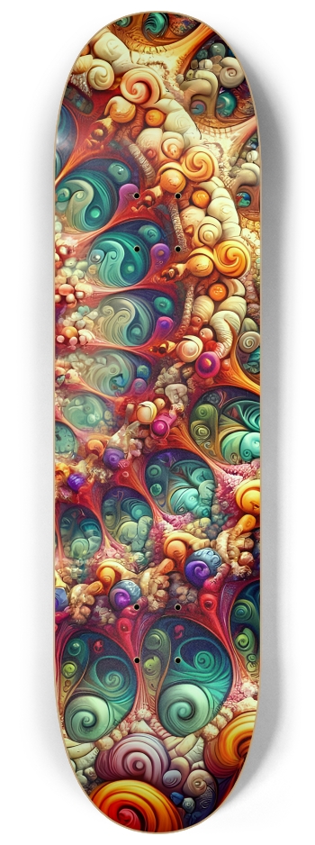 Psychedelic Airbrush Stained-Glass Mandelbrot Fractal Kitten 0001 #3