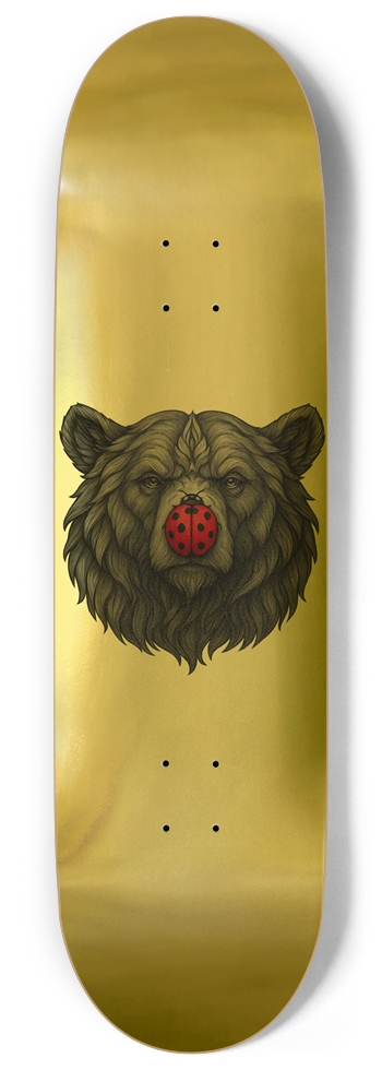 NOMADD Bear & Bug Gold 9 Inch Skateboard