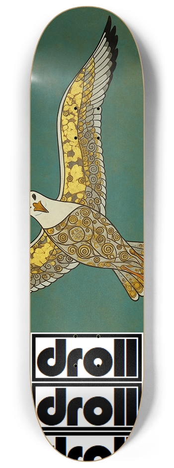 seagull forest green, droll logo