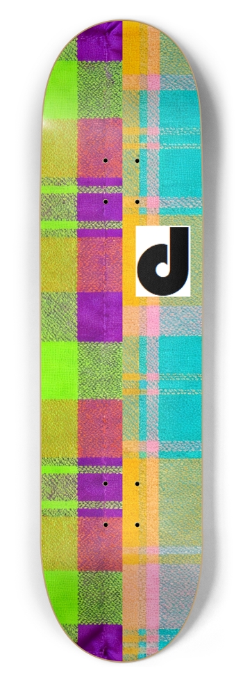 2 tartans, d logo 8-1/2 Skateboard Deck