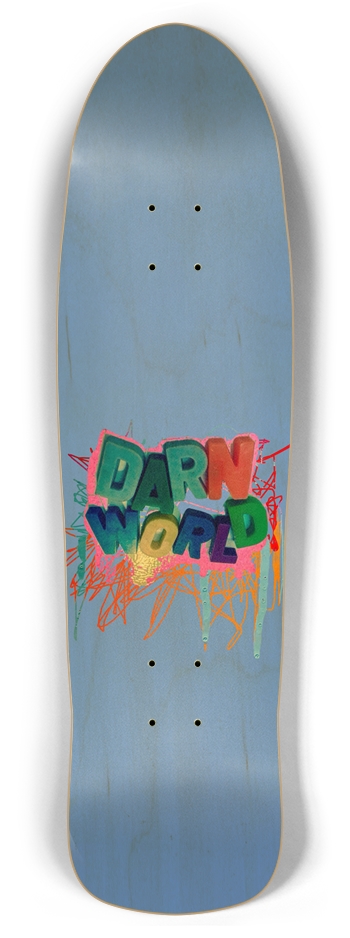 DARN WORLD shark blue 8.5” Retro Rocket