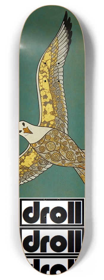 seagull forest green, droll logo 8 Inch Skateboard Deck