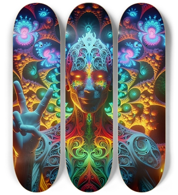 Psychedelic Fractal Peace Dude 0006 8K