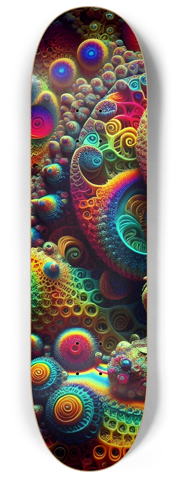 Psychedelic Fractal Aditi 0005 8K #1 8-1/4 Skateboard Deck