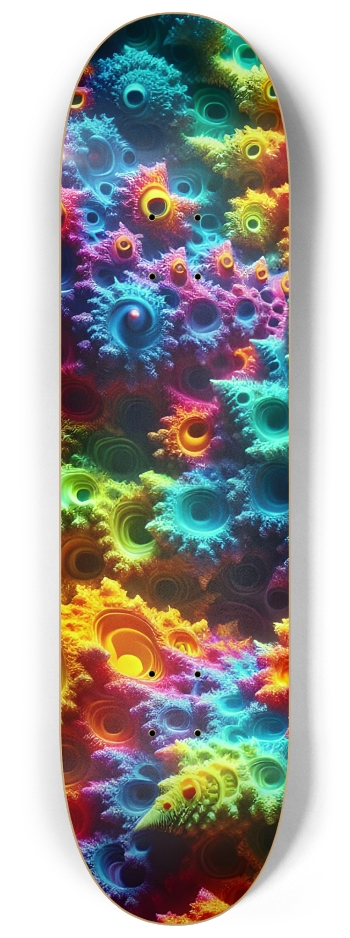 Psychedelic Fractal Aditi 0003 8K #1 8-1/4 Skateboard Deck