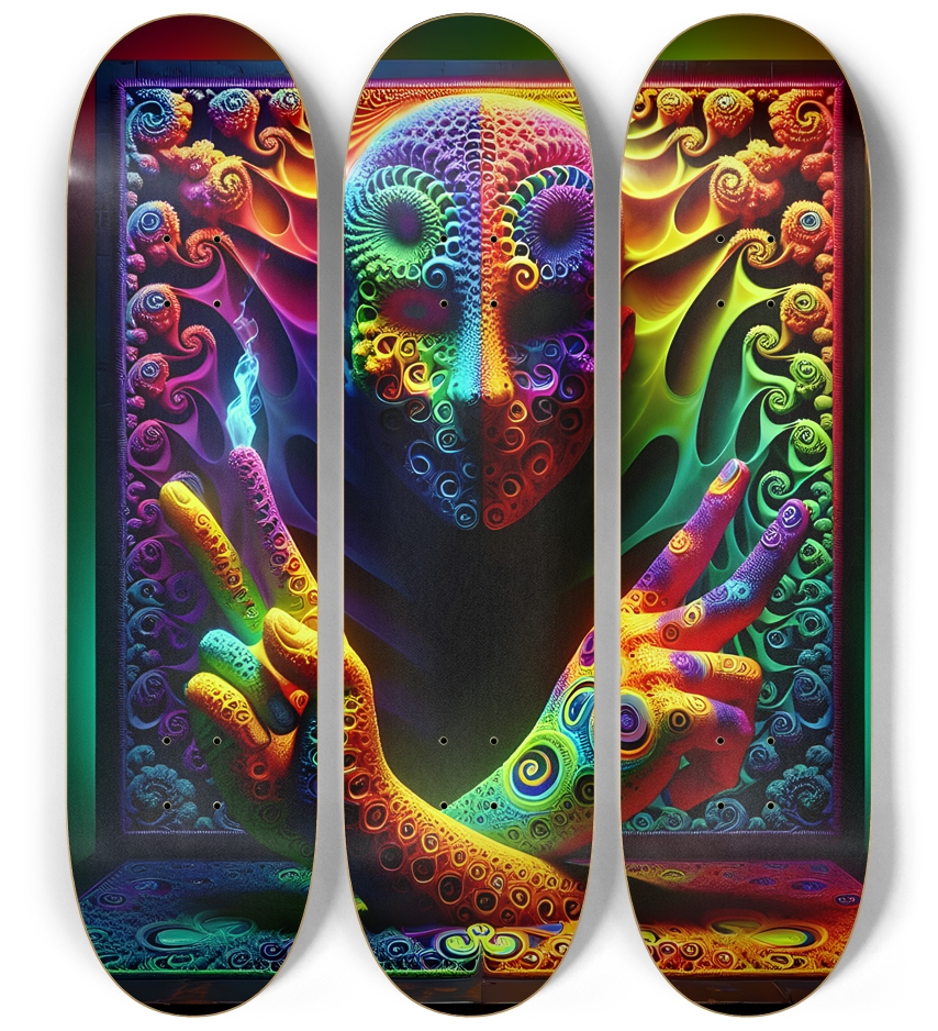 Psychedelic Fractal Peace Dude 0001 8k