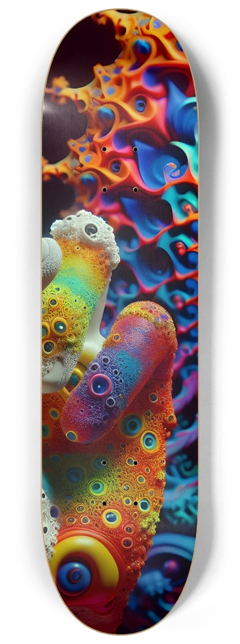 Psychedelic Fractal Peace Dude 0002 8K #2 8-1/4 Skateboard Deck