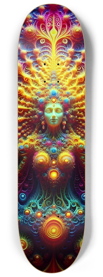 Psychedelic Fractal Aditi 0008 8K 8-1/4 Skateboard Deck