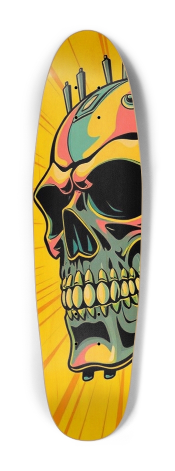 sum1sk8boards robo skull ( mini ) punk nose pool board  Cruiser Shape