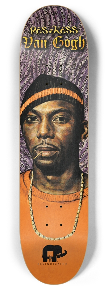 Ras Kass “Van Gogh” – Revindicated™ Orange Deck 8 Inch Skateboard Deck
