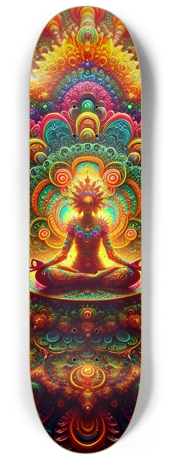 Psychedelic Fractal Aditi 0010 8K 8-1/4 Skateboard Deck