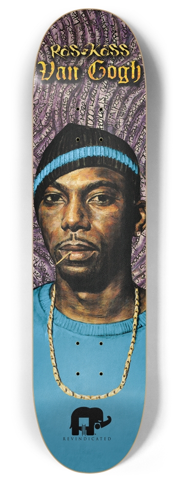 Ras Kass “Van Gogh” – Revindicated Blue Deck 8 Inch Skateboard Deck