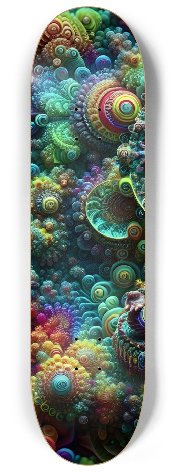 Psychedelic Fractal Aditi 0009 8K #1 8-1/4 Skateboard Deck