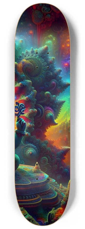 Psychedelic Fractal Ganesha 0001 8K #3 8-1/4 Skateboard Deck