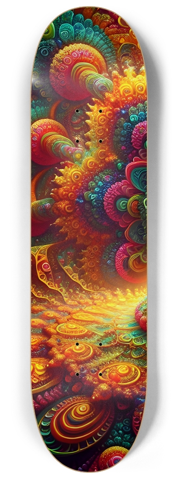 Psychedelic Fractal Aditi 0010 8K #1 8-1/4 Skateboard Deck
