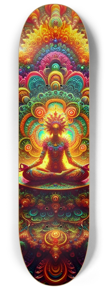 Psychedelic Fractal Aditi 0010 8K #2 8-1/4 Skateboard Deck