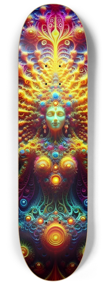 Psychedelic Fractal Aditi 0008 8K #2 8-1/4 Skateboard Deck