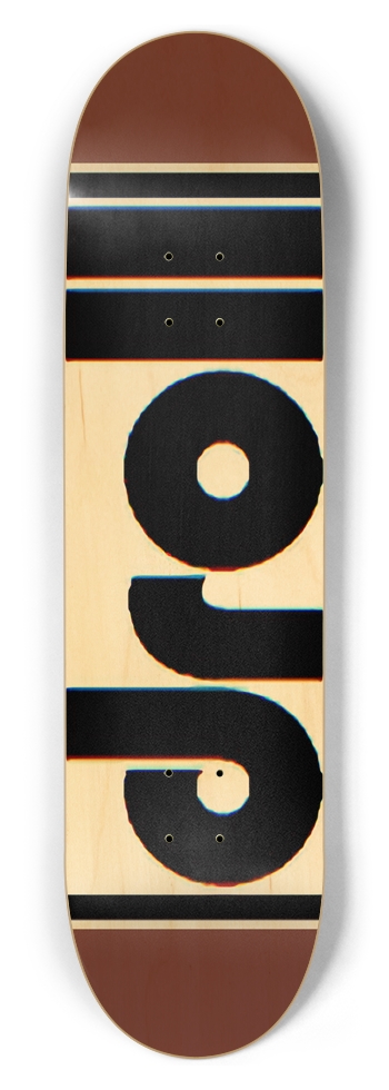 droll logo full board brick 8-1/2 Skateboard Deck