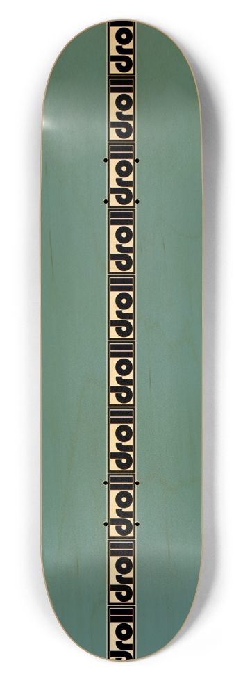 droll strip teal woodgrain 8-1/2 Skateboard Deck
