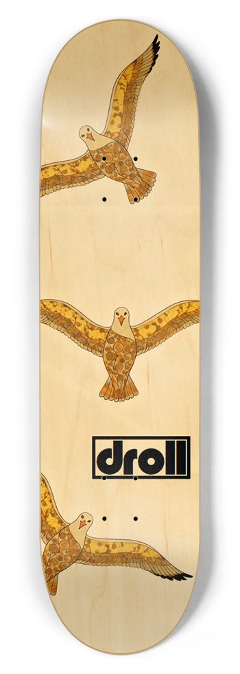 seagull on natural woodgrain 8-1/2 Skateboard Deck