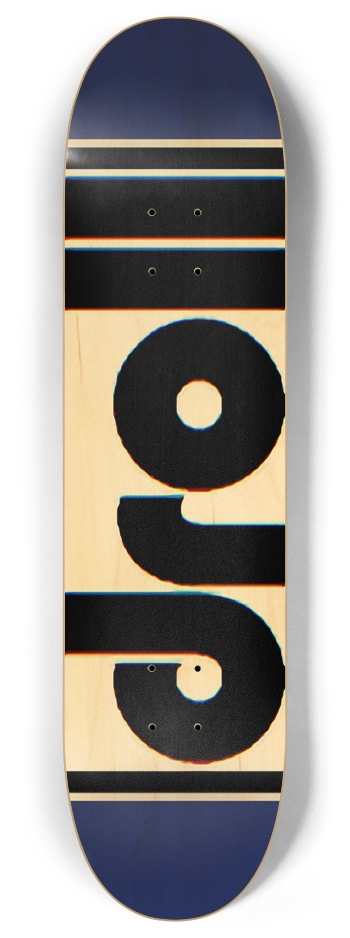 droll logo full board midnight blue 8 Inch Skateboard Deck